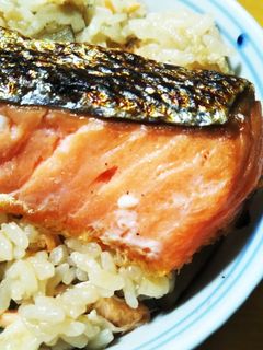 鮭の炊き込みご飯☆ごぼう入り-レシピのメイン写真