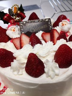 しっとりデコレーションケーキ-レシピのメイン写真