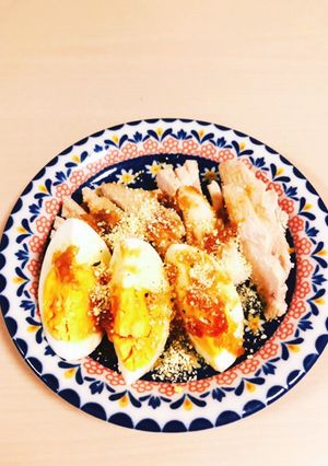 絶品ダイエットにサラダチキンとゆで卵-レシピのメイン写真