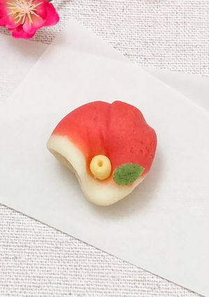 犬用 超簡単!迎春おやつ『椿』-レシピのメイン写真
