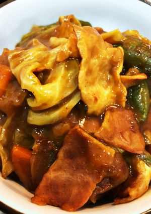 キャベツ&ベーコンと残り物野菜のカレー煮-レシピのメイン写真