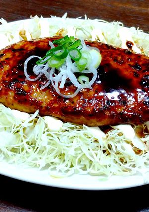チキンハンバーグと特製スタミナソース-レシピのメイン写真