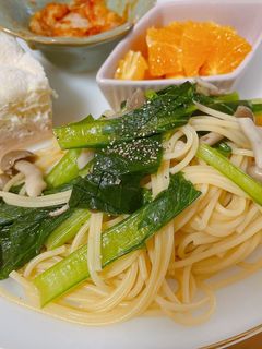 小松菜としめじの和風パスタ-レシピのメイン写真