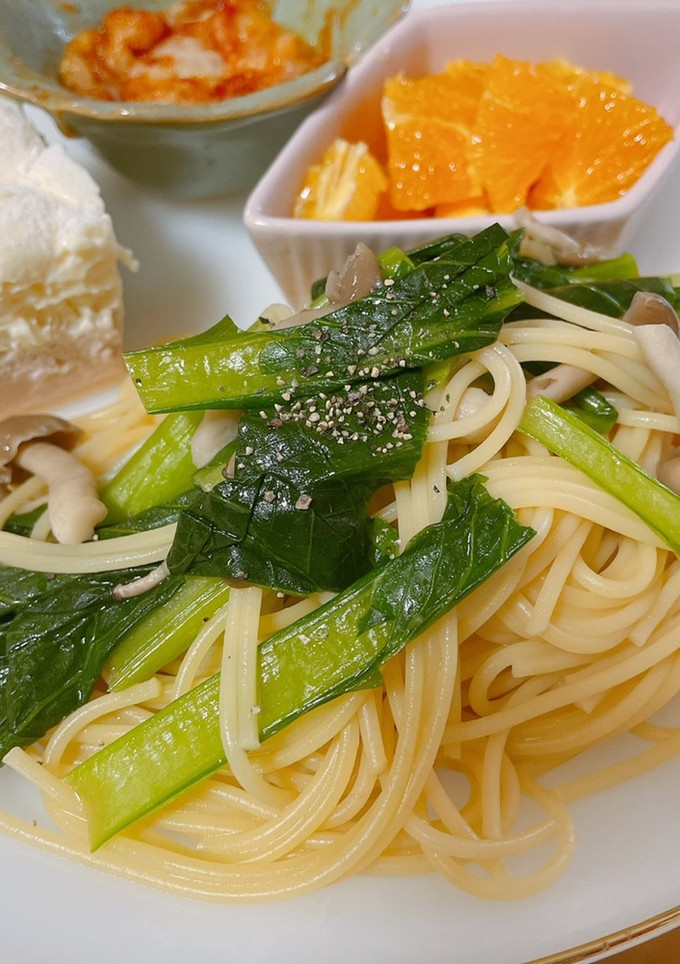 小松菜としめじの和風パスタ-レシピのメイン写真
