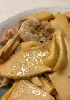 たけのこと豚バラ切り落としの炒め煮。-レシピのメイン写真