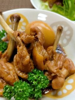 鶏チューリップの甘辛煮-レシピのメイン写真