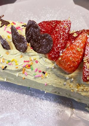 低カロリー抹茶マンゴーのロールケーキ-レシピのメイン写真