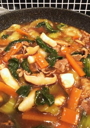 青梗菜と豚肉のオイスターあんかけ丼-レシピのメイン写真