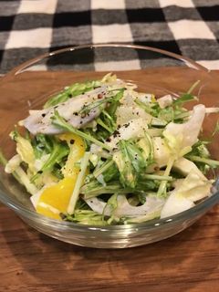 水菜とレンコンのマヨサラダ-レシピのメイン写真