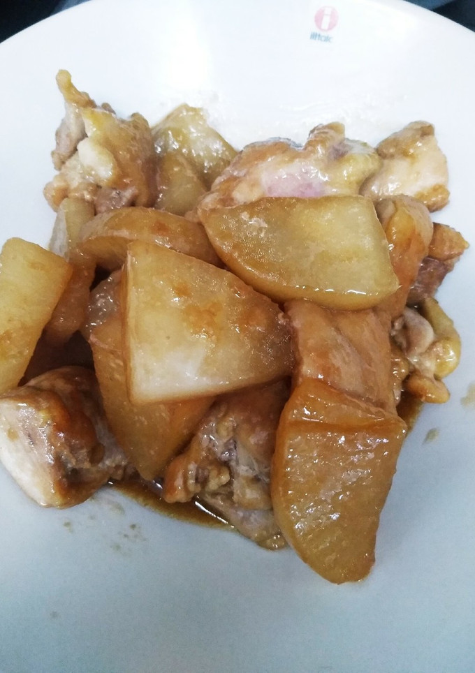 簡単♪鶏肉と大根の照り照り炒め-レシピのメイン写真
