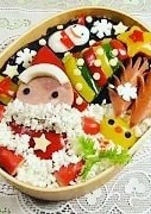 クリスマス弁当 サンタのワッパ弁当 -レシピのメイン写真