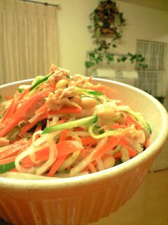 大豆と千切り野菜のツナサラダ-レシピのメイン写真