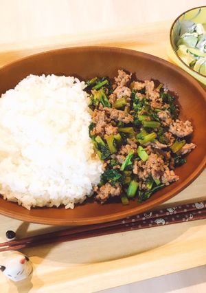 大根の葉と挽肉のみそ炒め-レシピのメイン写真