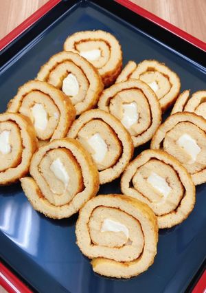 チーズ入 ミキサーなし 甘さ控えめ伊達巻-レシピのメイン写真