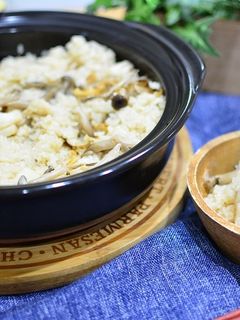 ホタテときのこのダシ炊き土鍋ごはん♬-レシピのメイン写真