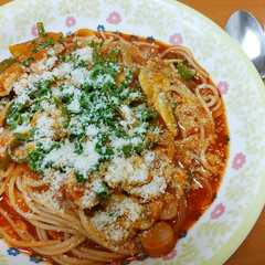A picture of リコピンリッチ！濃厚トマトのスープパスタ.