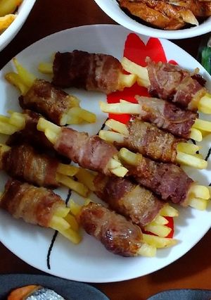 冷凍ポテトフライ活用レシピ①肉巻き-レシピのメイン写真