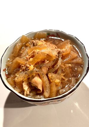 生姜香る、豚こま、大根、こんにゃくの煮物-レシピのメイン写真