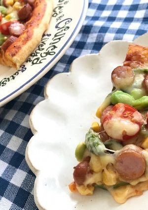 【本格】野菜いっぱいカラフルピザ-レシピのメイン写真