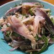 しめ鯖と香味野菜の和え物