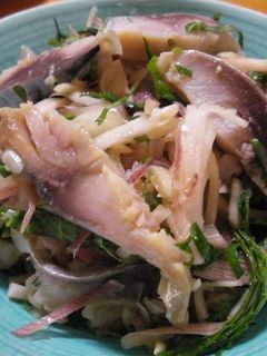 しめ鯖と香味野菜の和え物-レシピのメイン写真