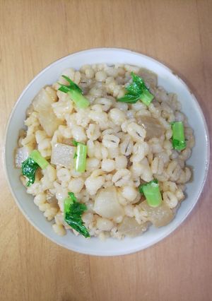 100%押し麦の麦味噌大根麦飯-レシピのメイン写真