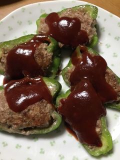 剥がれないピーマンの肉詰め-レシピのメイン写真