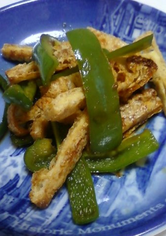 ピーマンと油揚げを焼くだけ-レシピのメイン写真