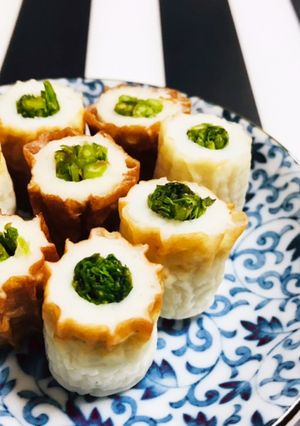 簡単一品 竹輪に春菊 詰めちゃいました-レシピのメイン写真