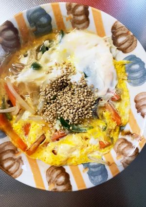全てレンジ王将の醤油焼きそば味豚平焼き風-レシピのメイン写真