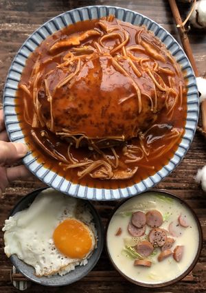 きのこの煮込みハンバーグ-レシピのメイン写真