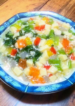 高野豆腐と鳥そぼろの具沢山野菜餡掛け-レシピのメイン写真