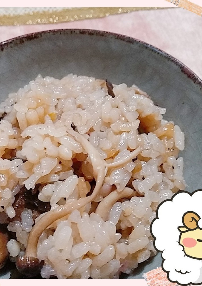 マクロビ☆和ピラフ風きのこの炊き込みご飯-レシピのメイン写真