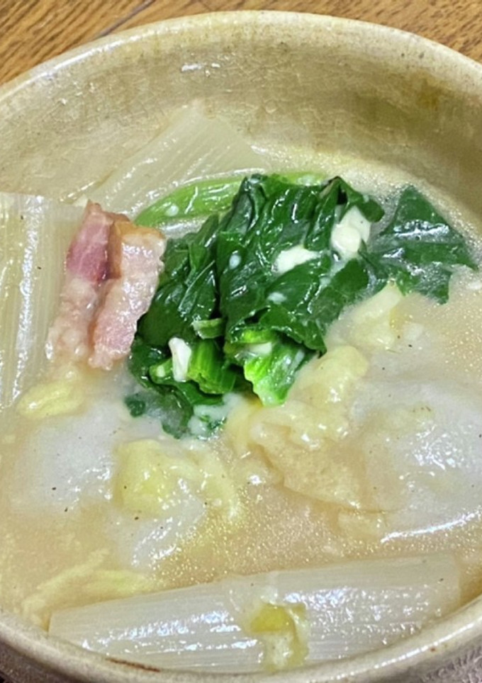 とろとろ白ネギの洋風雑煮・チーズ入り-レシピのメイン写真
