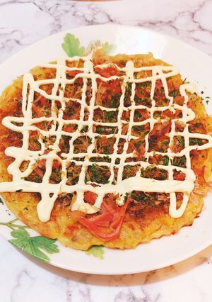 低糖質！まとまる☆オートミールお好み焼き-レシピのメイン写真