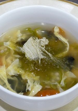 とろろ昆布入りトマトとオクラのスープ-レシピのメイン写真
