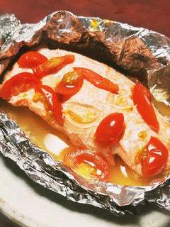 鮭のホイル焼き トマトポン酢-レシピのメイン写真