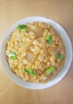 100%押し麦のケチャップ味噌大根麦飯-レシピのメイン写真