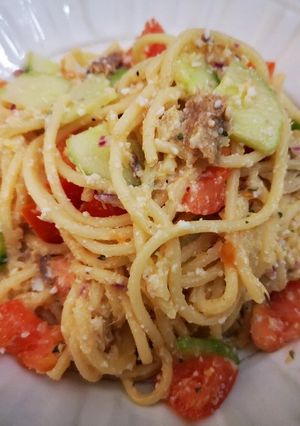 タルタルソースでスパゲティサラダ-レシピのメイン写真