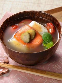 スモークサーモン雑煮-レシピのメイン写真