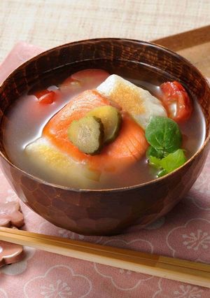 スモークサーモン雑煮-レシピのメイン写真
