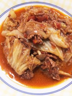 白菜とひき肉のトマト煮-レシピのメイン写真