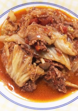 白菜とひき肉のトマト煮-レシピのメイン写真