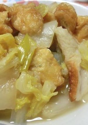 水不使用☆　白菜とちくわと油揚げのうま煮-レシピのメイン写真