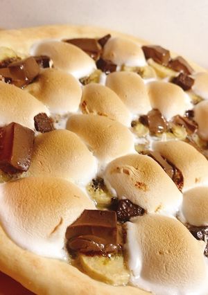 発酵なし♡チョコバナナのピザ-レシピのメイン写真