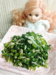 リカちゃん♡かぶ葉のじゃこ醤油炒めꕤ˖*-レシピのメイン写真