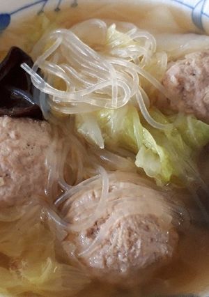 白菜と春雨肉団子のスープ-レシピのメイン写真
