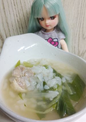 リカちゃん♡鶏水菜鍋の雑炊(卵なし)-レシピのメイン写真