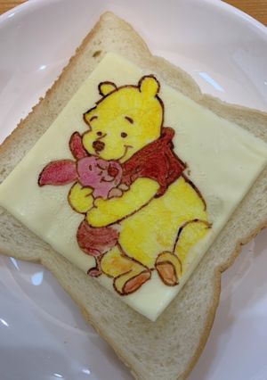 キャラ弁　オブアート　プーさん　トースト-レシピのメイン写真
