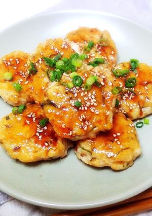冷めても◎山芋・蓮根のモチフワ♡鶏つくね-レシピのメイン写真